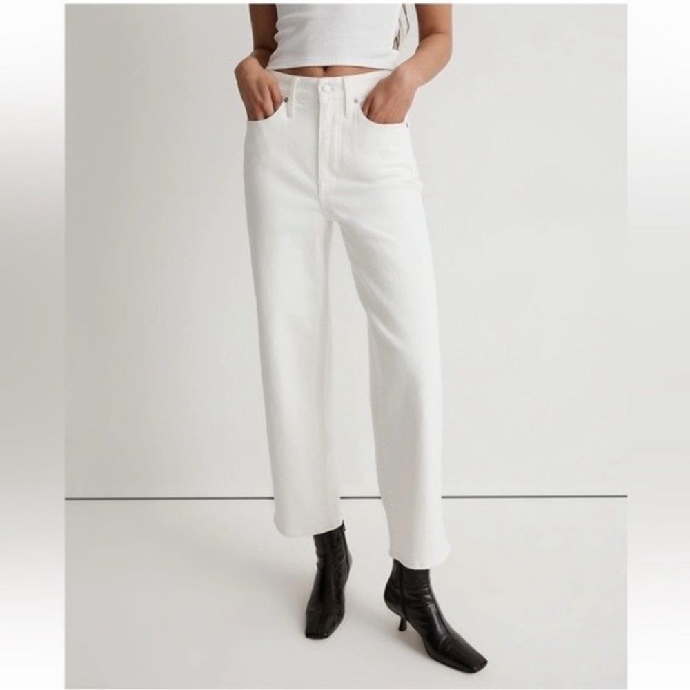 Madewell NWT The Petite Perfect Vintage Wide Leg Crop Jean Size 32P High Rise